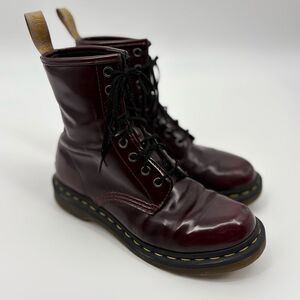 Dr. Martens Cherry Red Lace-Up Boots